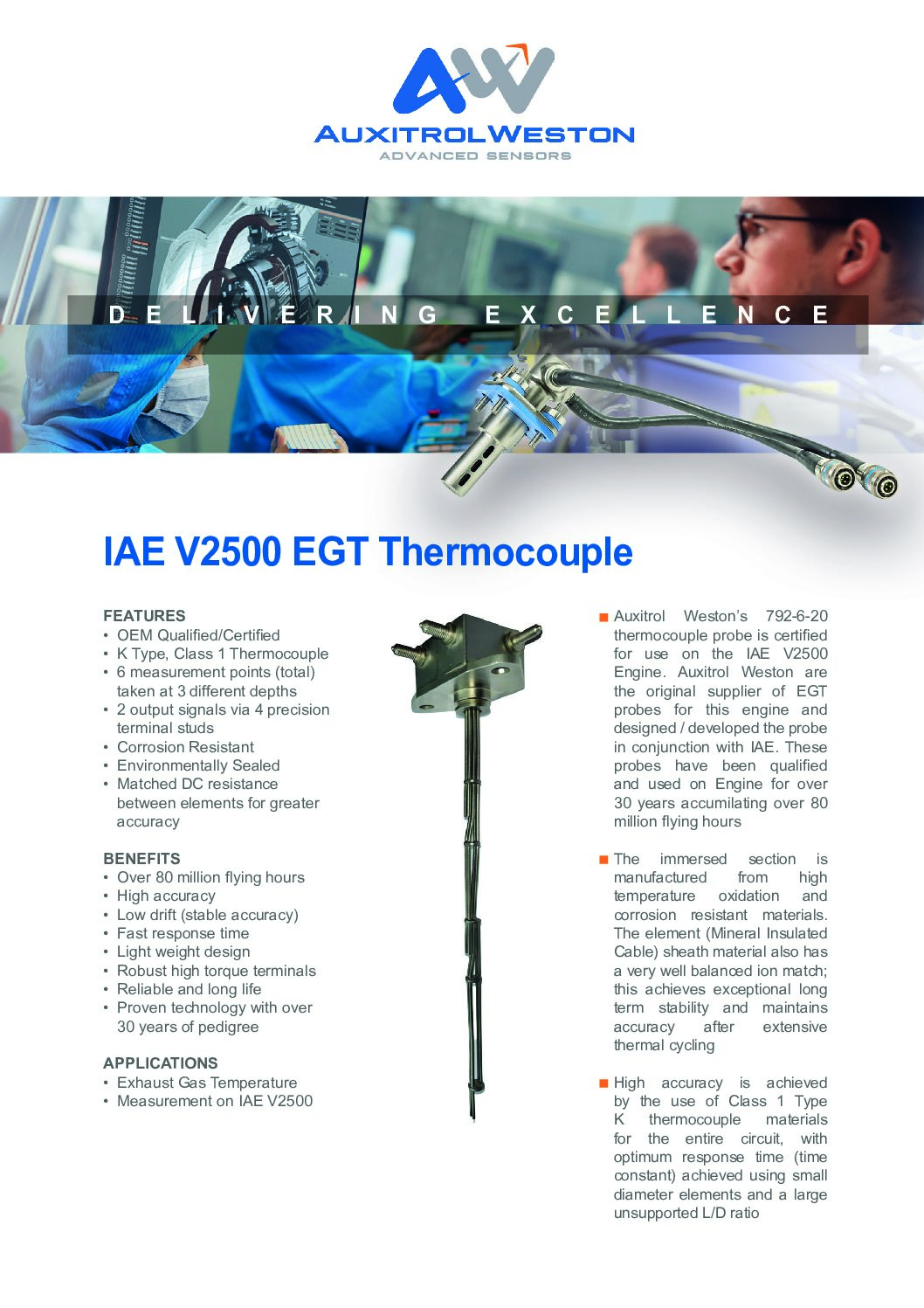 T-Type Thermocouple 500°F, TL0024TT